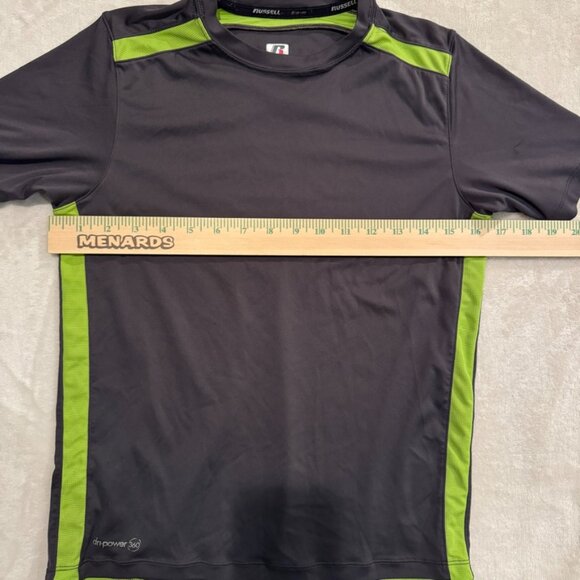Russell Dri-Power 360 100% Polyester Gray Tee shirt Boys Size Large 10/12 - Picture 3 of 5